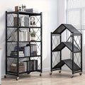 Multi-Layer Foldable Storage Rack for Garage and Kitchen