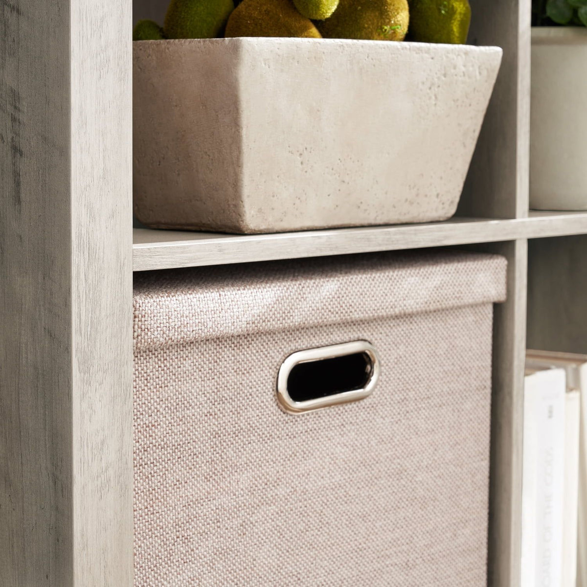 Rustic Gray Cube Organizer with Flexible Placement