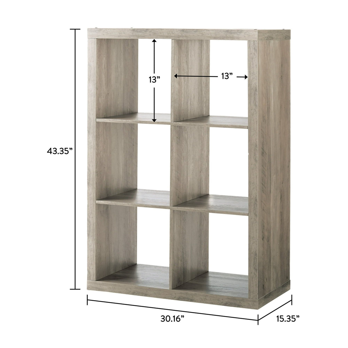 Rustic Gray Cube Organizer with Flexible Placement