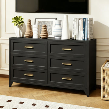 Modern Six-Drawer Dresser for Small Spaces