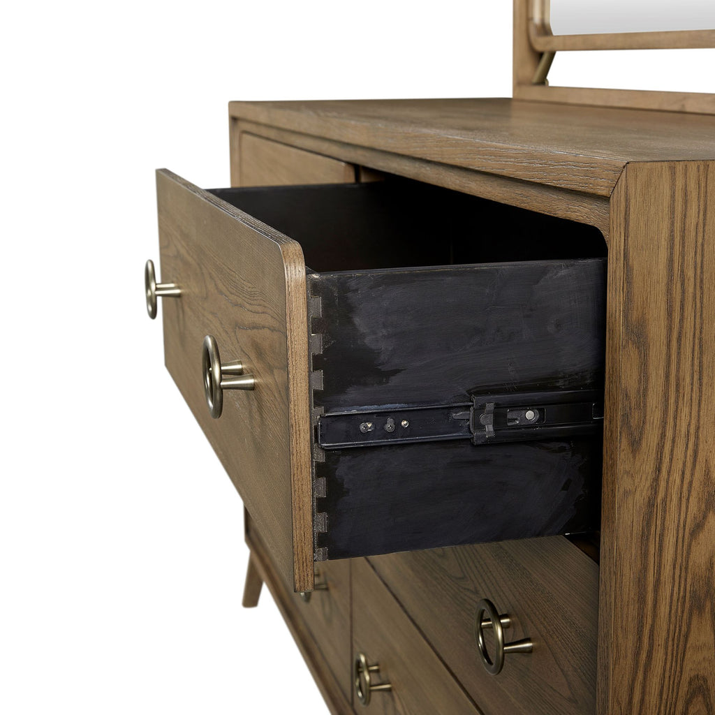 Softer Modern Six-Drawer Dresser in Latte
