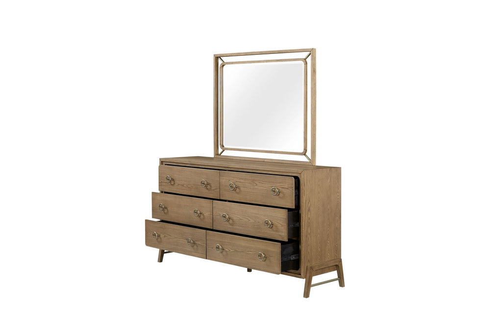 Softer Modern Six-Drawer Dresser in Latte