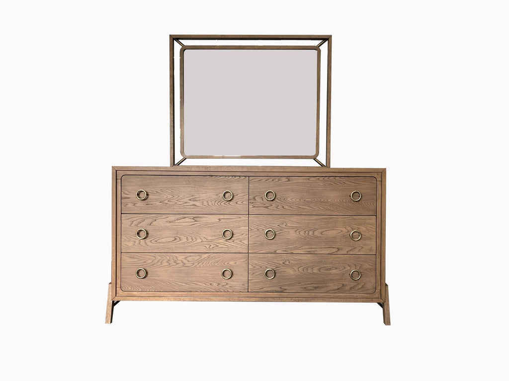 Softer Modern Six-Drawer Dresser in Latte