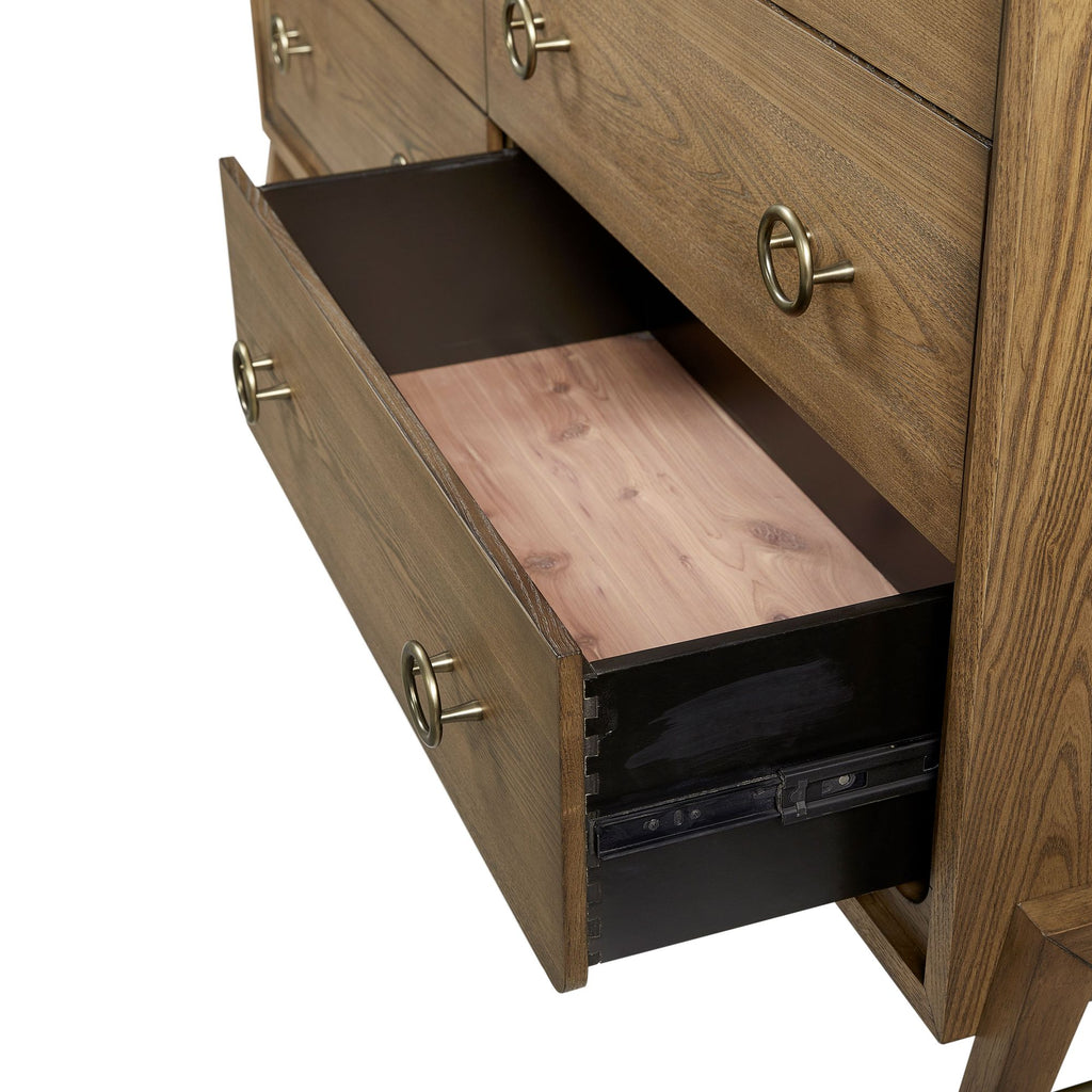 Softer Modern Six-Drawer Dresser in Latte