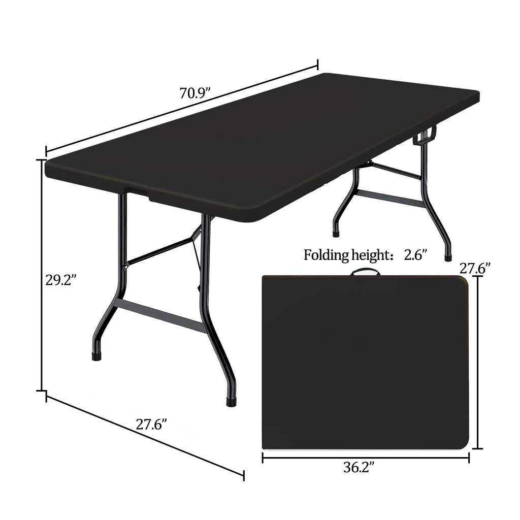 Multipurpose Fold-in-Half Table for Picnics Parties and Camping