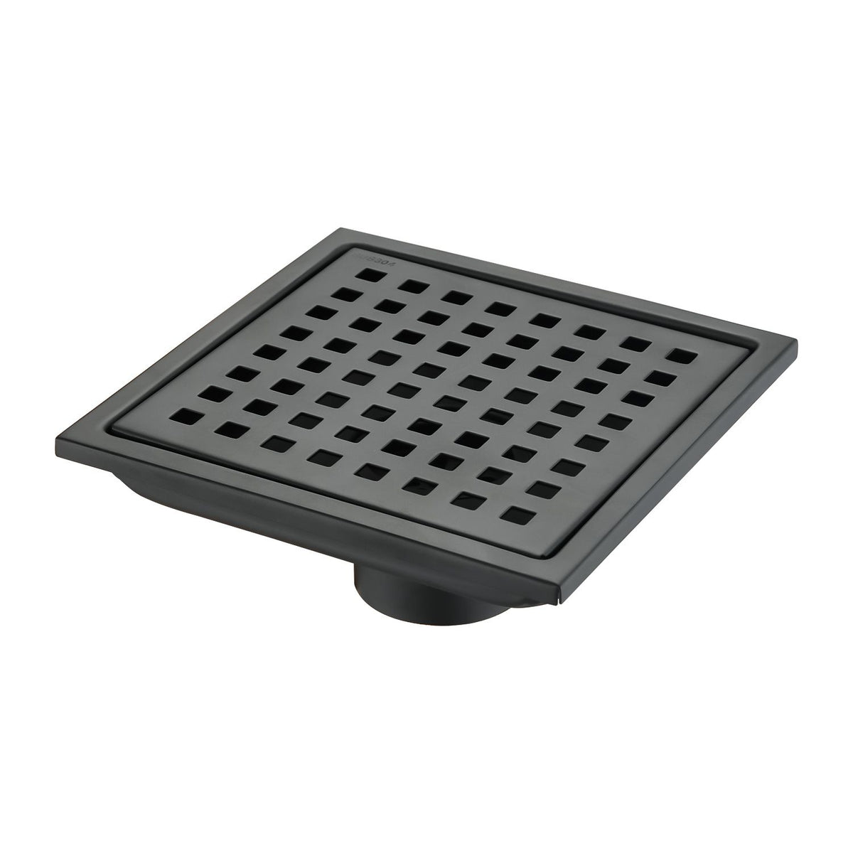6- Square Shower Floor Drain with Hair Strainer - Smooth Drainage and Sleek Design