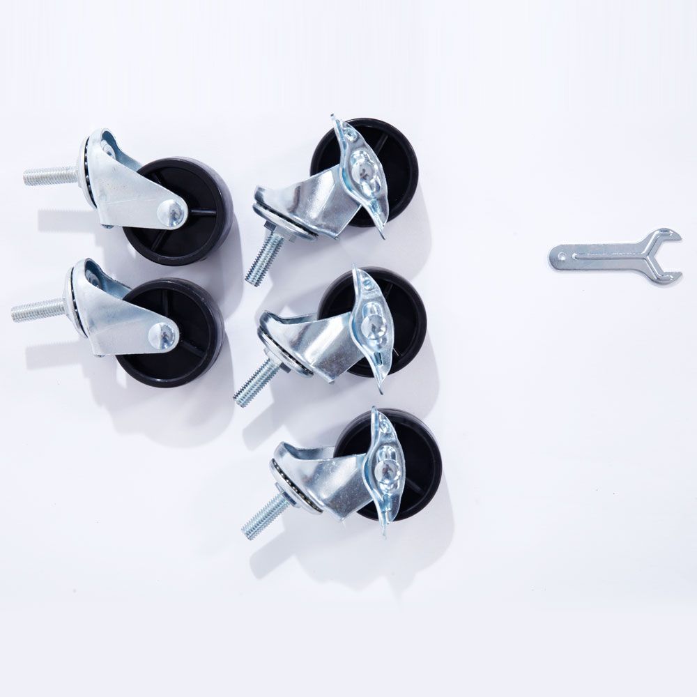 6-Layer Chrome Corner Shelf with Wheels – Space-Saving Storage for Home or Shop