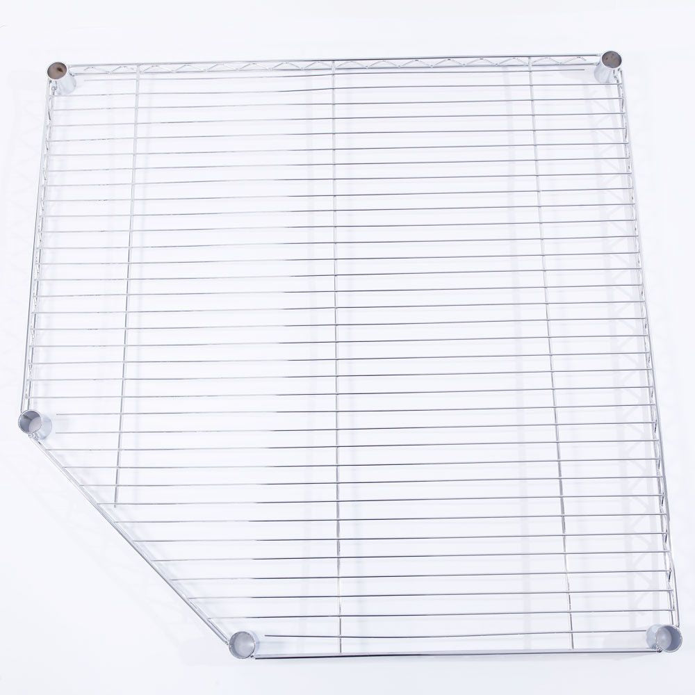 6-Layer Chrome Corner Shelf with Wheels – Space-Saving Storage for Home or Shop