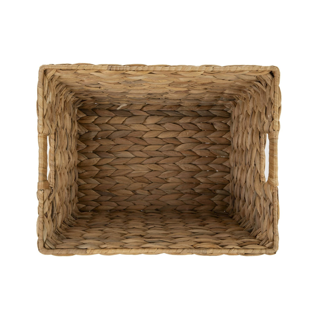 Woven Decorative Storage Baskets with Cut-Out Handles for Everyday Organization