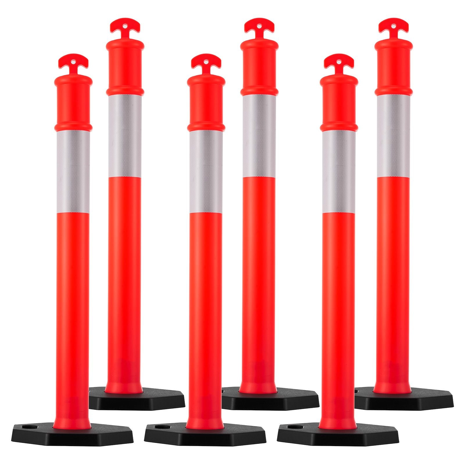 Reflective Traffic Delineator Posts with Weighted Bases