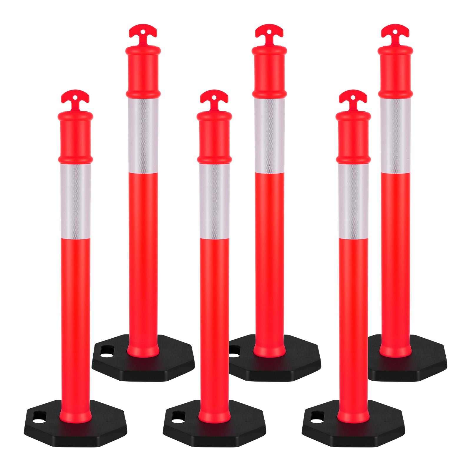 Reflective Traffic Delineator Posts with Weighted Bases