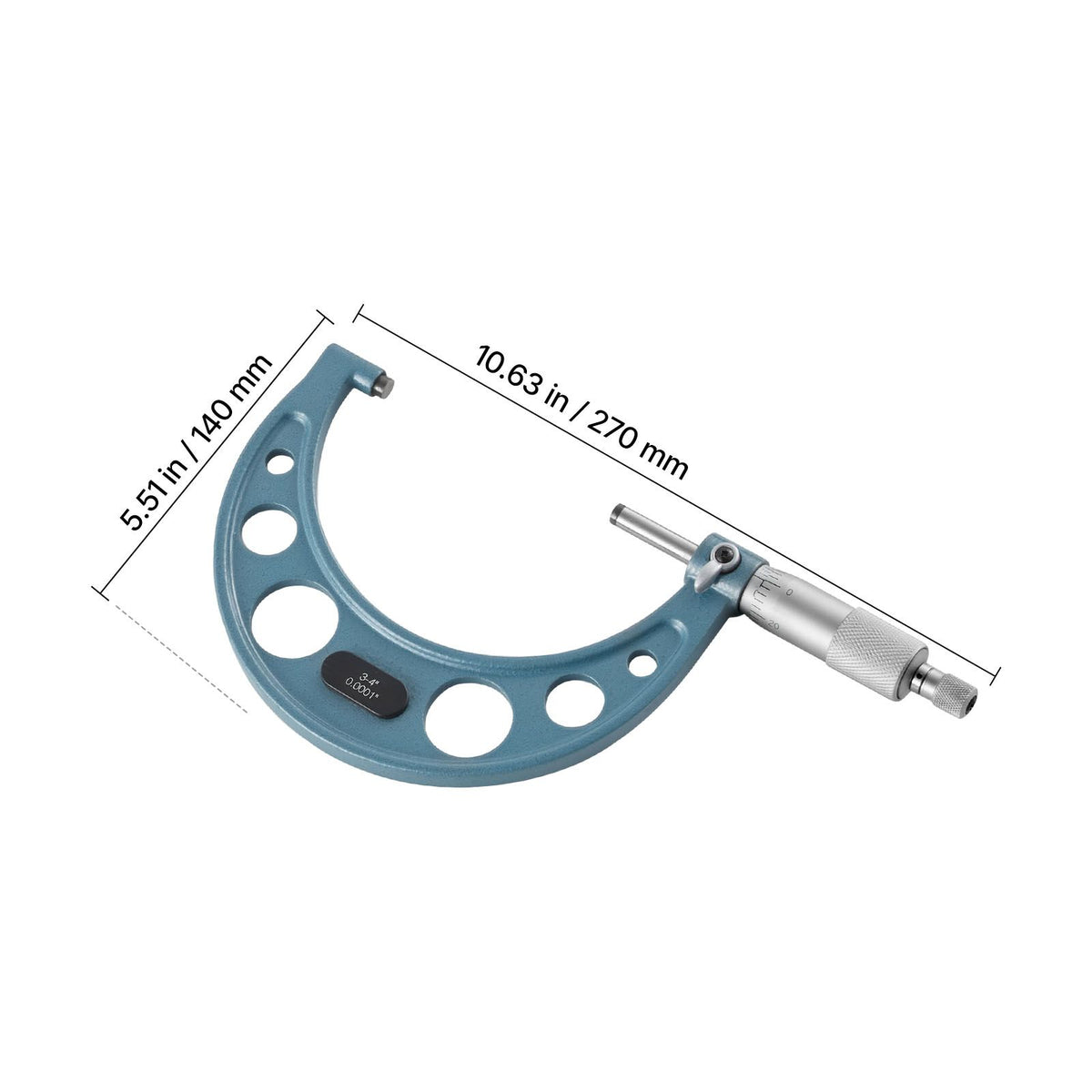 VEVOR Six-Piece Mechanical Outside Micrometer Set