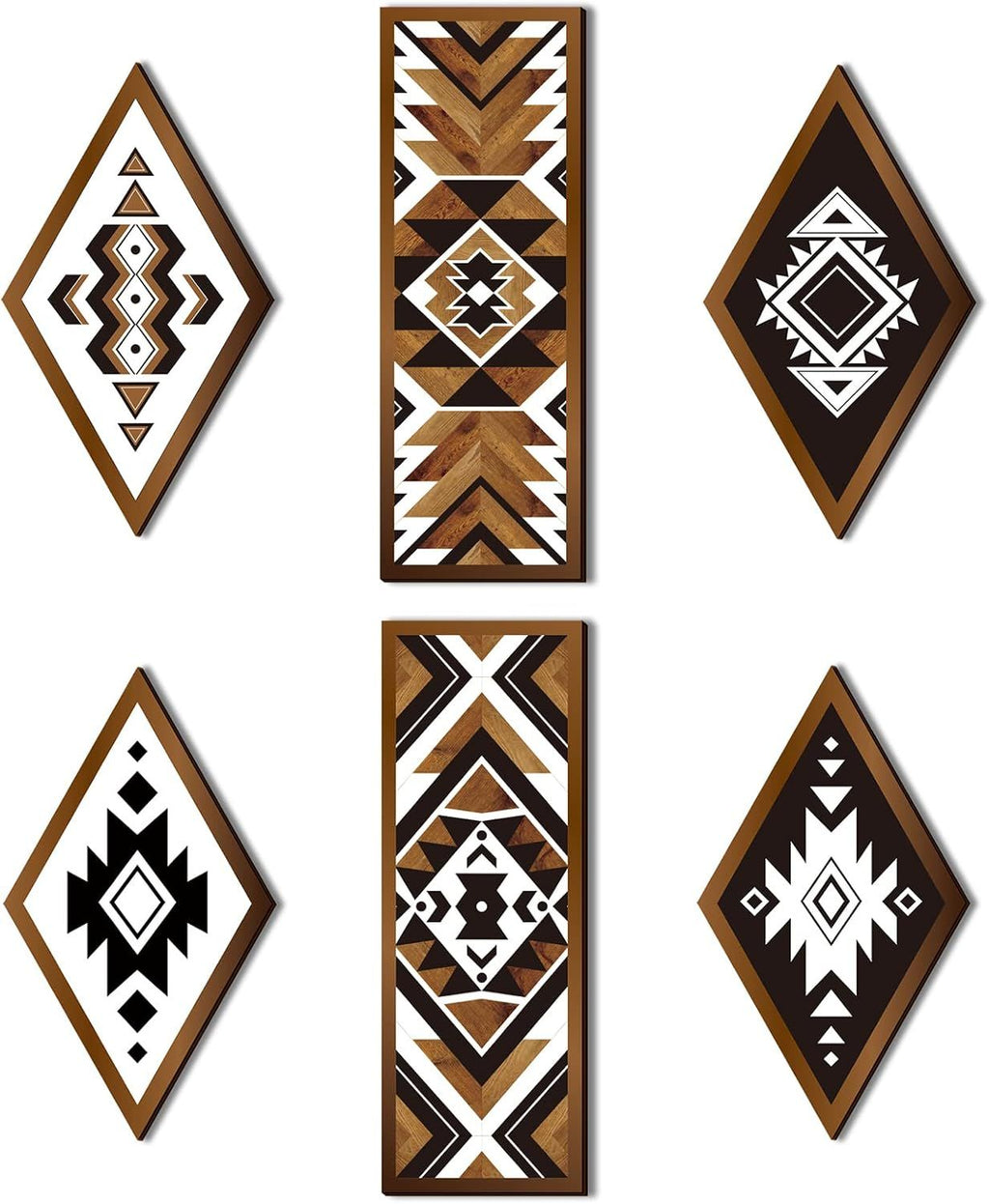 Six-Piece Southwestern Aztec Geometric Wall Art