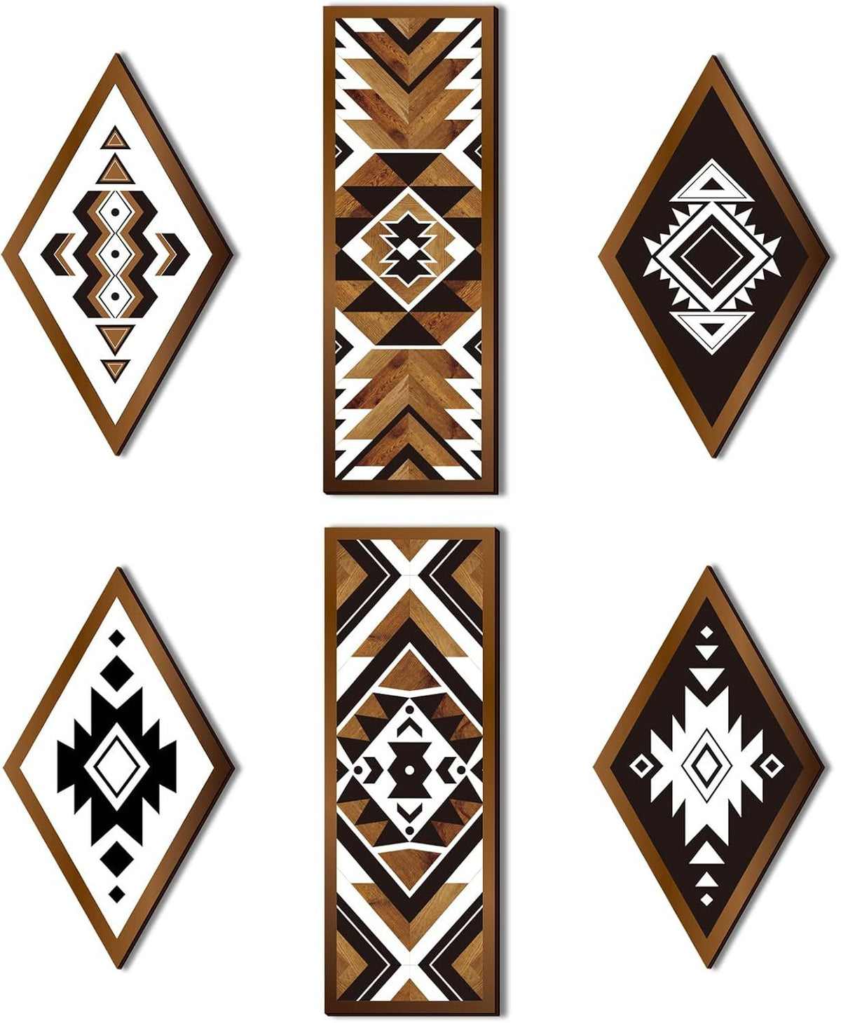 Six-Piece Southwestern Aztec Geometric Wall Art