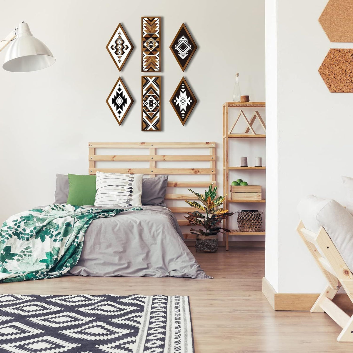 Six-Piece Southwestern Aztec Geometric Wall Art
