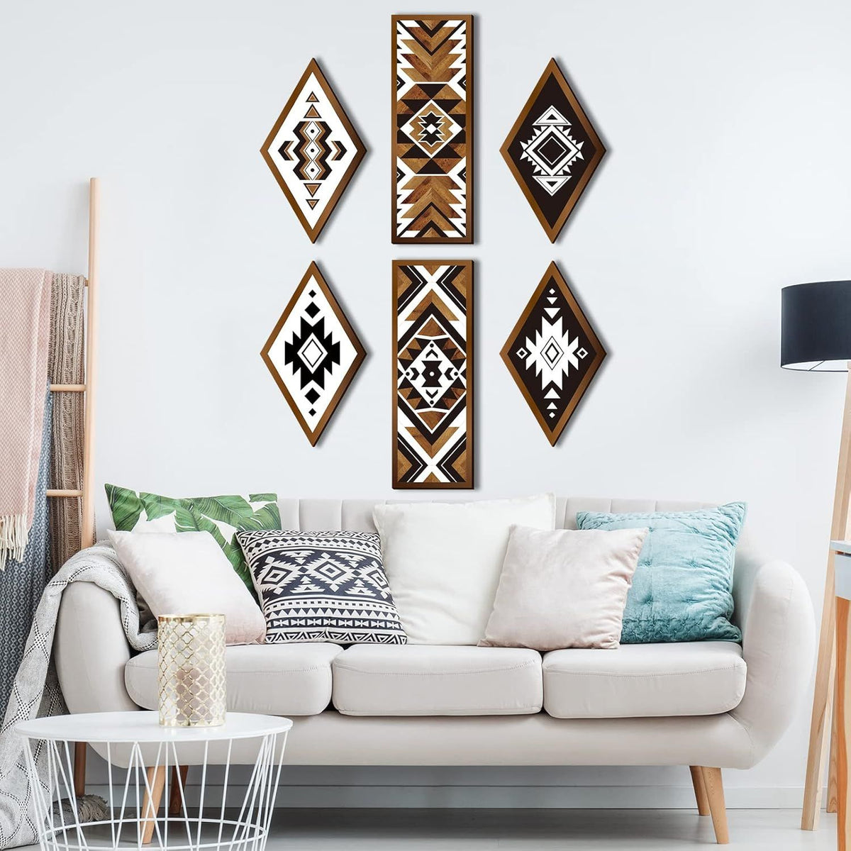 Six-Piece Southwestern Aztec Geometric Wall Art