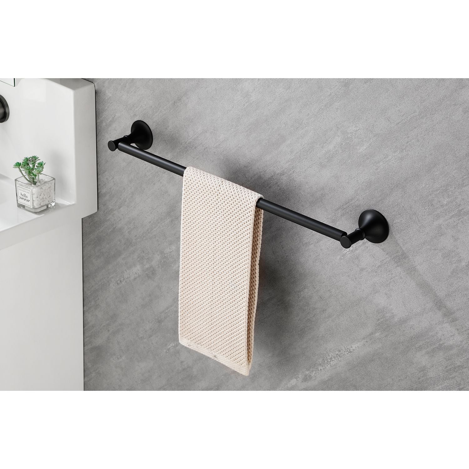 6-Piece Brass Bathroom Towel Rack Set – Wall Mounted
