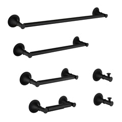 6-Piece Brass Bathroom Towel Rack Set – Wall Mounted