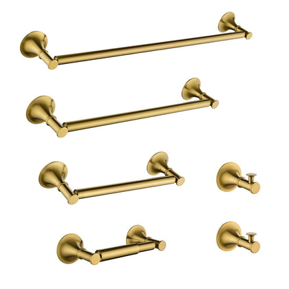 6-Piece Bathroom Towel Rack Set – Wall Mounted Organizer