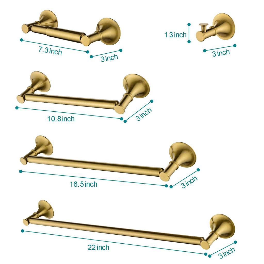 6-Piece Bathroom Towel Rack Set – Wall Mounted Organizer