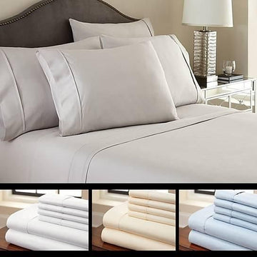Six-Piece Deep-Pocket Sheet Set in Twelve Colors