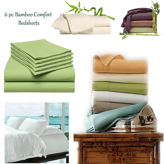 Six-Piece Deep-Pocket Sheet Set in Twelve Colors