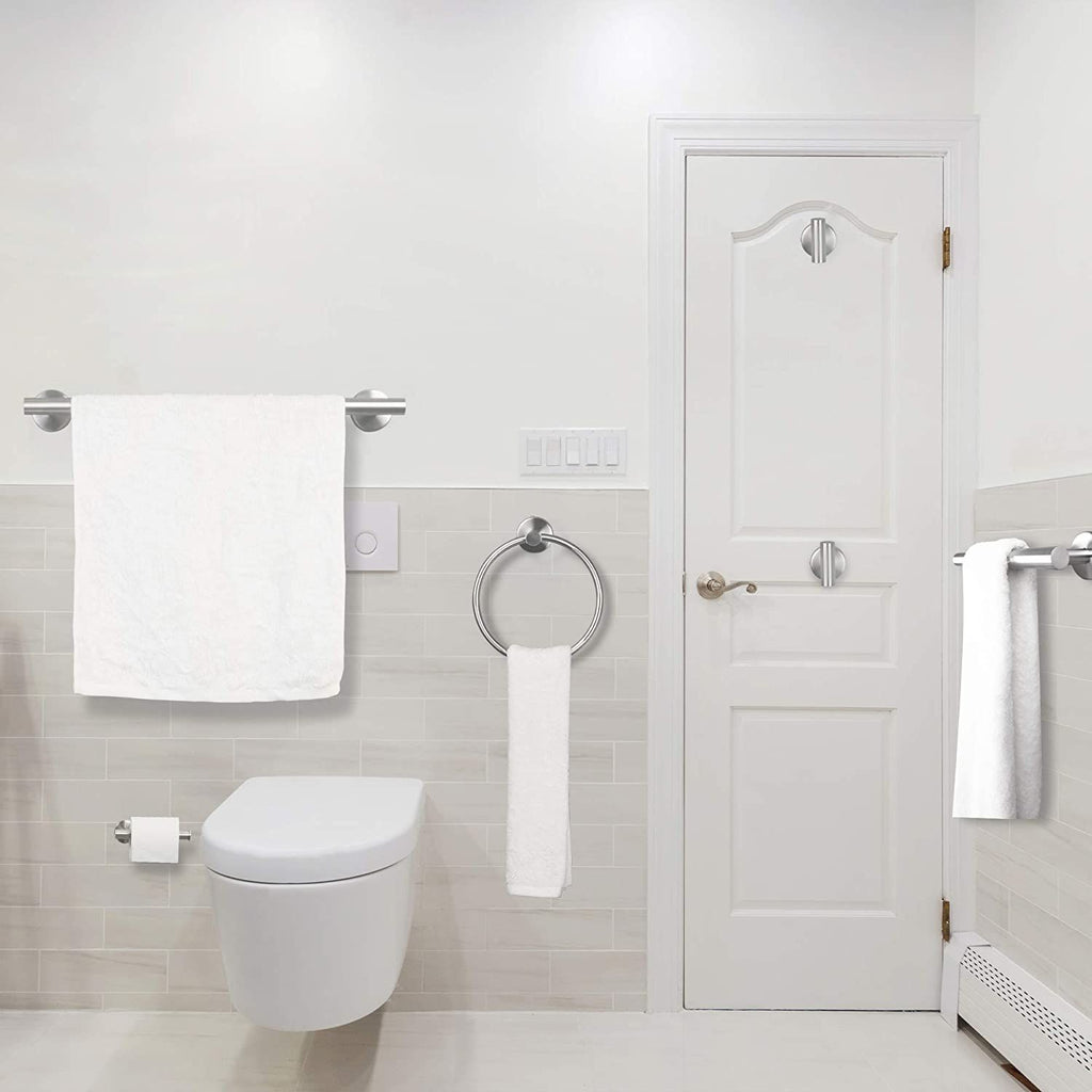 Six-Piece Wall-Mount Bathroom Towel Rack Set for Tidy Spaces