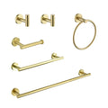 6-Piece Stainless Steel Bathroom Towel Rack Set – Wall Mount Organizer