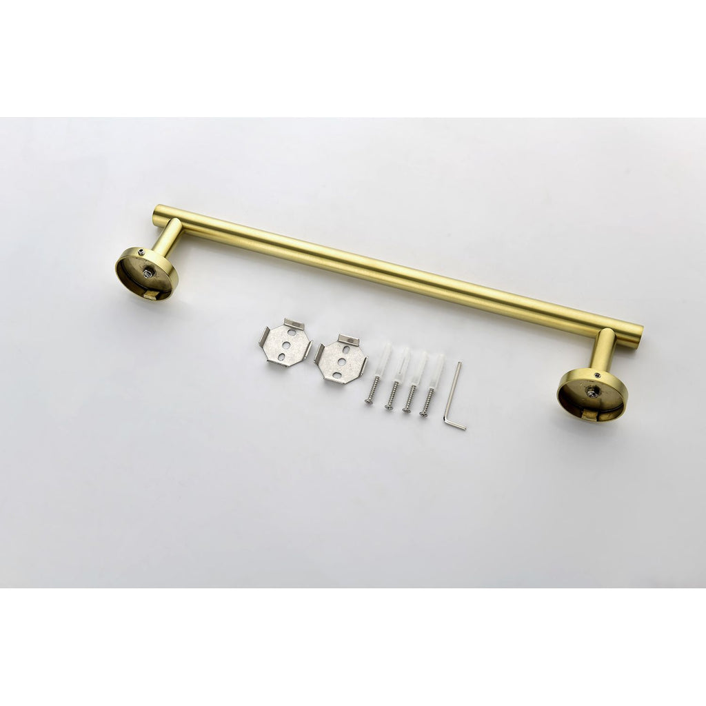 6-Piece Stainless Steel Bathroom Towel Rack Set – Wall Mount Organizer
