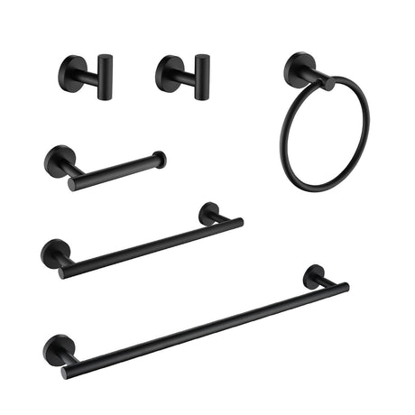6-Piece Wall-Mounted Bathroom Towel Rack Set – Modern Design