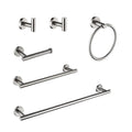 Modern 6-Piece Bathroom Towel Rack Set with Hidden Mounting Holes