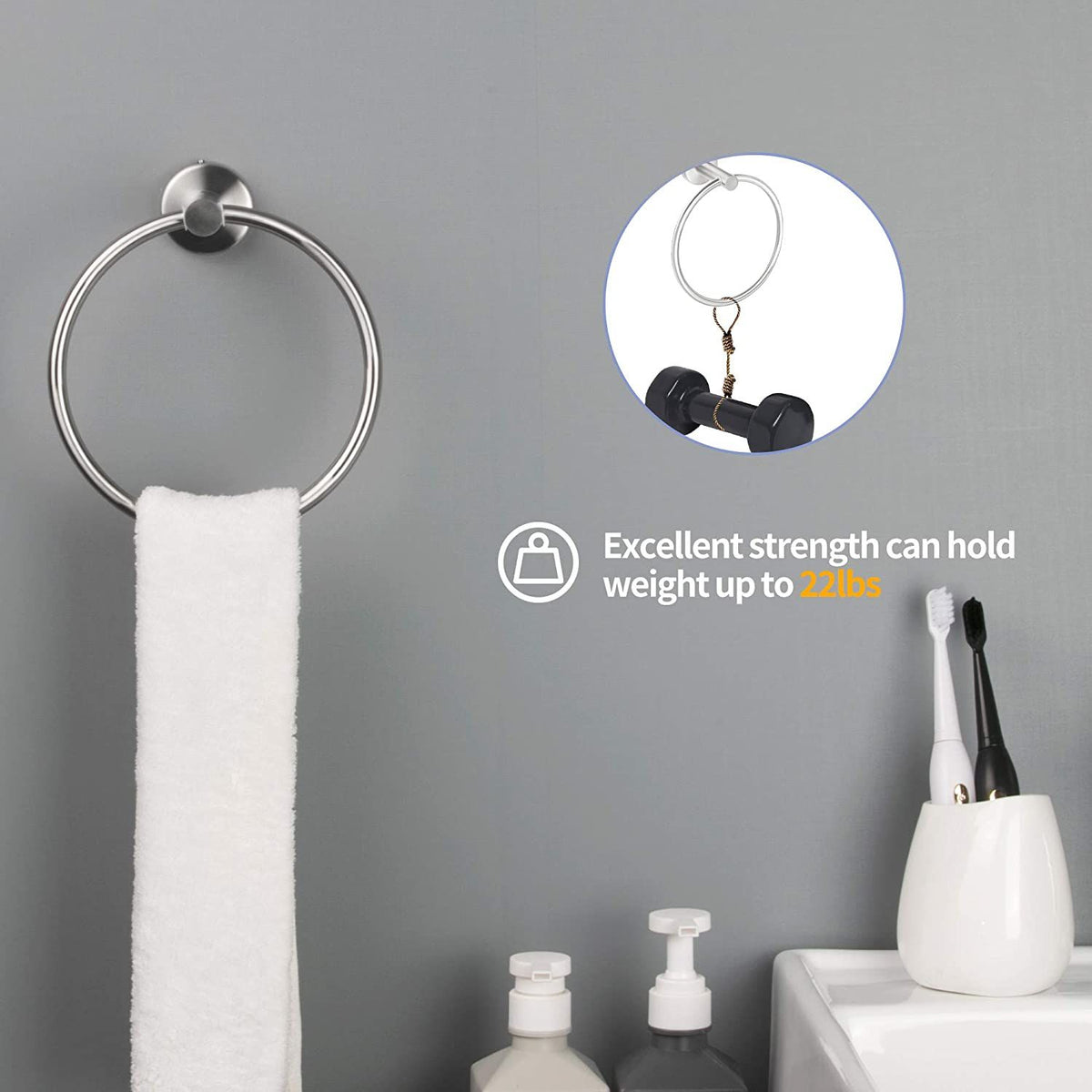 Six-Piece Wall-Mount Bathroom Towel Rack Set for Tidy Spaces