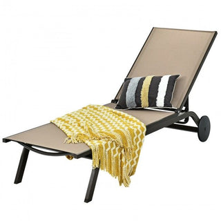 6-Position Adjustable Outdoor Recliner with Ergonomic Comfort