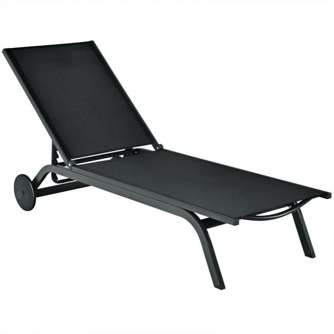 6-Position Adjustable Outdoor Recliner with Ergonomic Comfort
