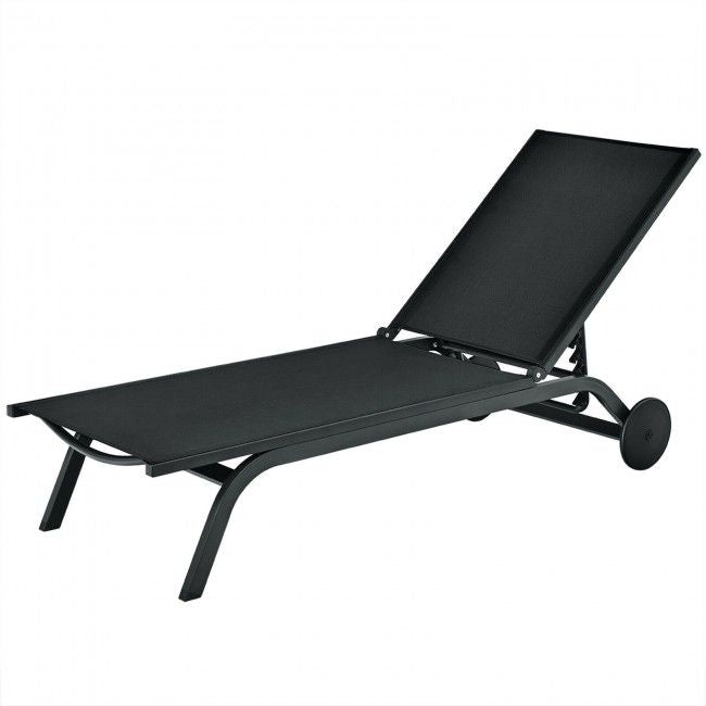 6-Position Adjustable Outdoor Recliner with Ergonomic Comfort