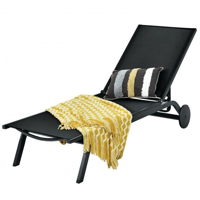 6-Position Adjustable Outdoor Recliner with Ergonomic Comfort