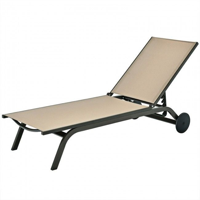 6-Position Adjustable Outdoor Recliner with Ergonomic Comfort