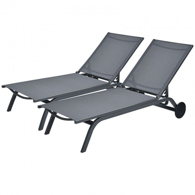 6-Position Adjustable Outdoor Recliner with Ergonomic Comfort
