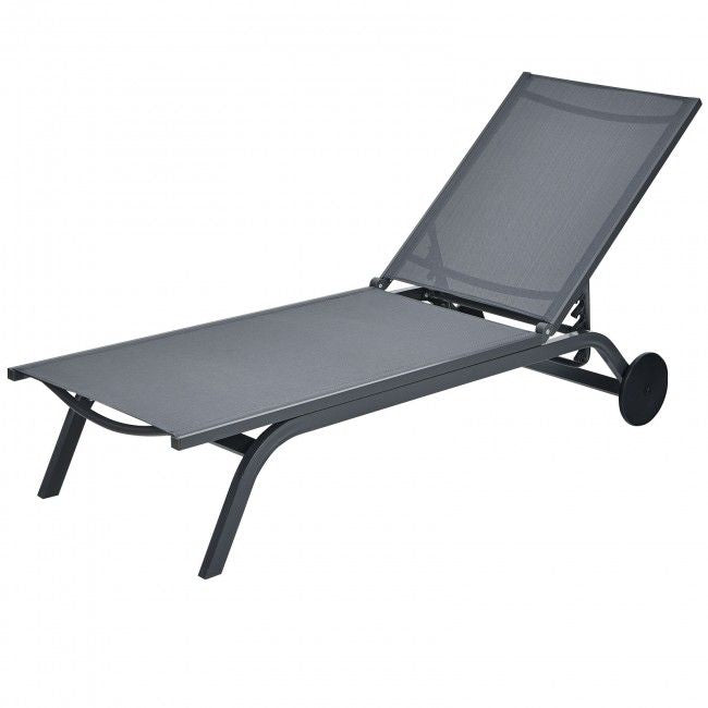 6-Position Adjustable Outdoor Recliner with Ergonomic Comfort