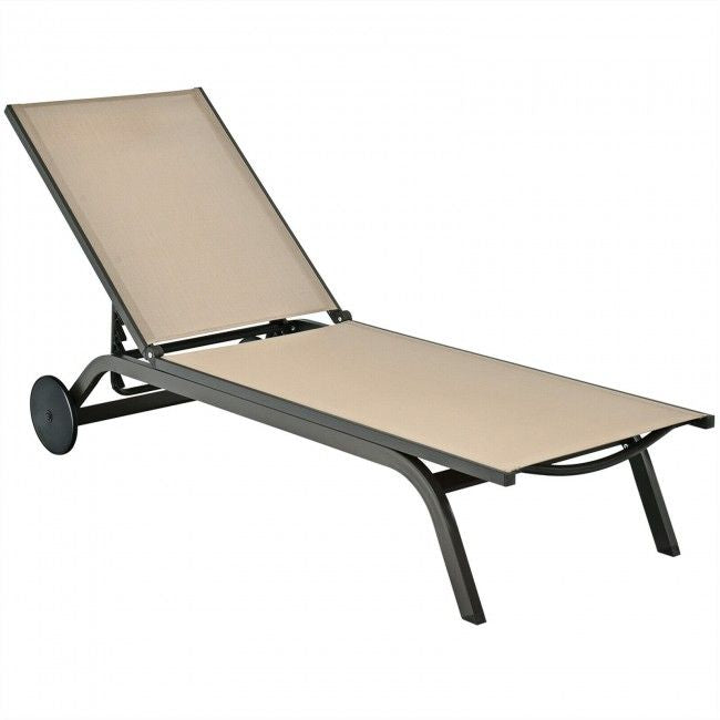 6-Position Adjustable Outdoor Recliner with Ergonomic Comfort