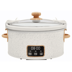 6 Qt Digital Slow Cooker with Locking Lid - Linen Speckle
