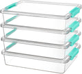 Clear Stackable Storage Bins with Lids for Craft, School, and Office Supplies