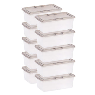 Stackable Storage Bins with Lids – 10-Pack for Clutter-Free Organization