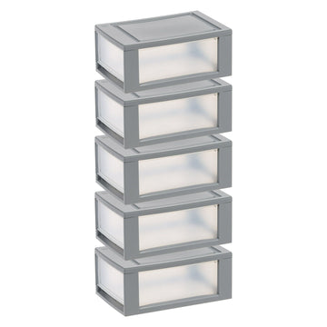 Modular Stackable Clear Storage Bins for Under Bed Organization