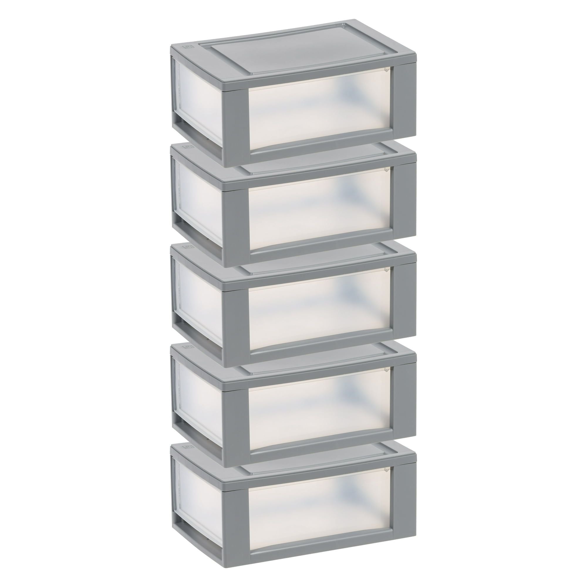 Modular Stackable Clear Storage Bins for Under Bed Organization