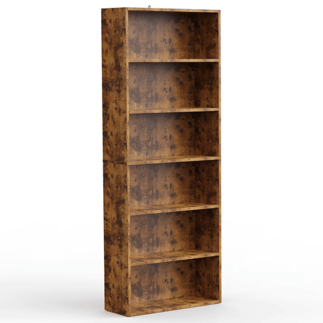 6-Tier Adjustable Bookcase with Ample Storage Space