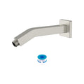 Brushed Nickel Angled Shower Arm with Flange