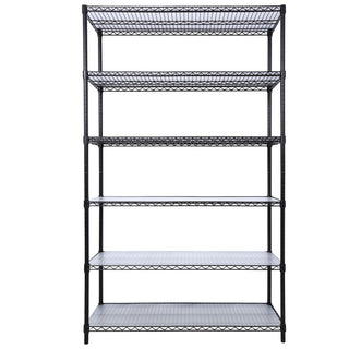 6 Tier Adjustable Wire Shelving Unit with Casters and Liners