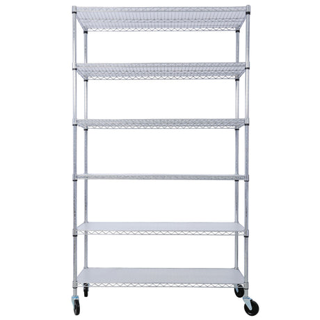 6 Tier Capacity NSF Metal Shelf Wire Shelving Unit, practical Adjustable Storage
