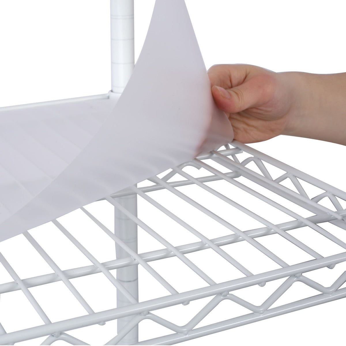 6-Tier Wire Shelving Unit with Adjustable Shelves and Wheels for Home and Office